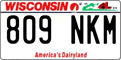WI license plate 809NKM