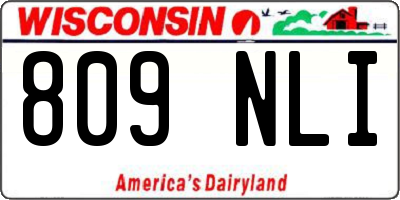 WI license plate 809NLI