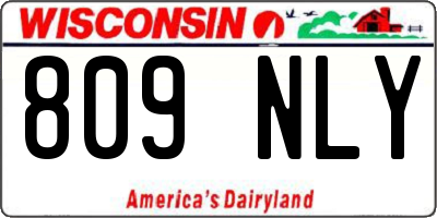 WI license plate 809NLY