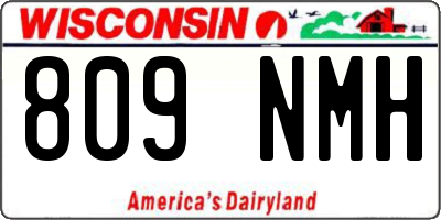 WI license plate 809NMH