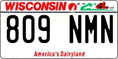 WI license plate 809NMN