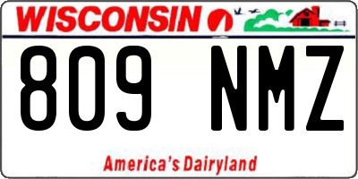 WI license plate 809NMZ