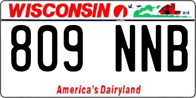 WI license plate 809NNB