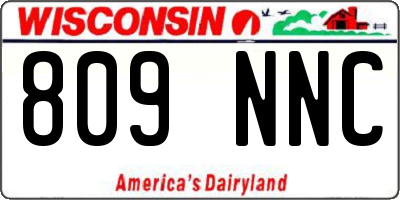 WI license plate 809NNC