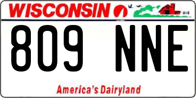 WI license plate 809NNE