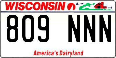 WI license plate 809NNN