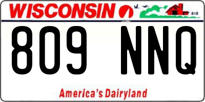 WI license plate 809NNQ