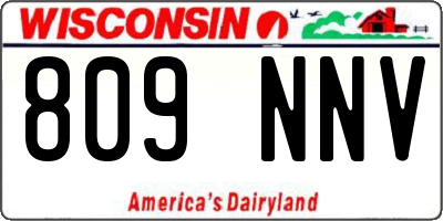 WI license plate 809NNV