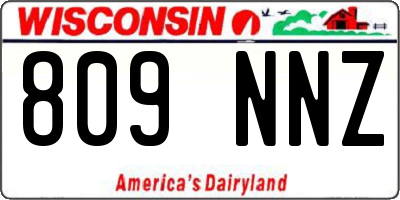 WI license plate 809NNZ