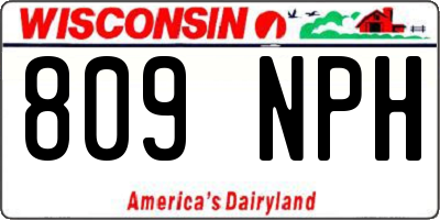 WI license plate 809NPH