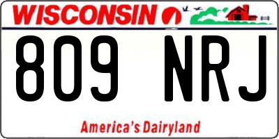 WI license plate 809NRJ