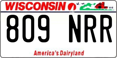 WI license plate 809NRR
