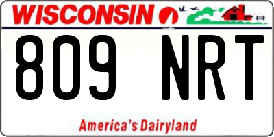 WI license plate 809NRT