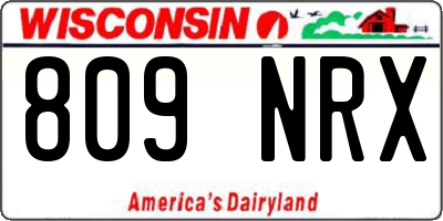 WI license plate 809NRX