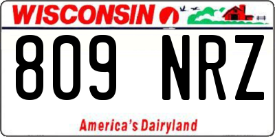WI license plate 809NRZ