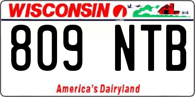 WI license plate 809NTB