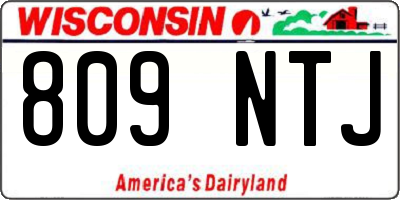 WI license plate 809NTJ