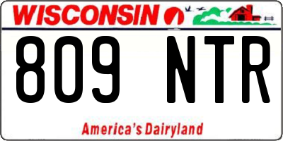 WI license plate 809NTR