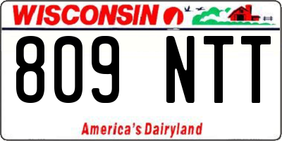 WI license plate 809NTT
