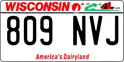 WI license plate 809NVJ