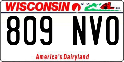 WI license plate 809NVO