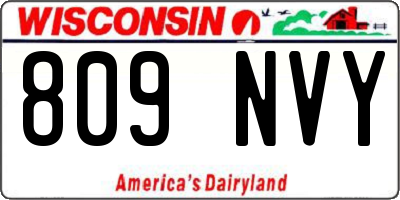 WI license plate 809NVY