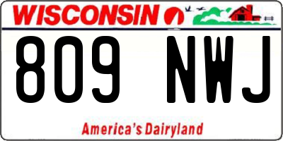 WI license plate 809NWJ