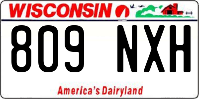 WI license plate 809NXH