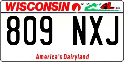 WI license plate 809NXJ