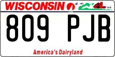 WI license plate 809PJB