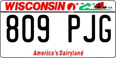 WI license plate 809PJG