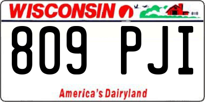 WI license plate 809PJI