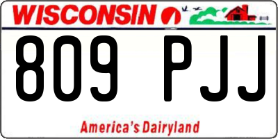 WI license plate 809PJJ