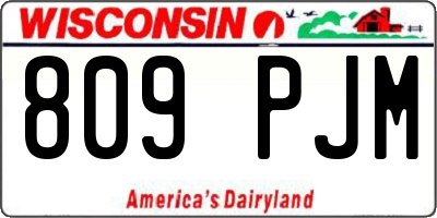 WI license plate 809PJM