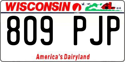 WI license plate 809PJP