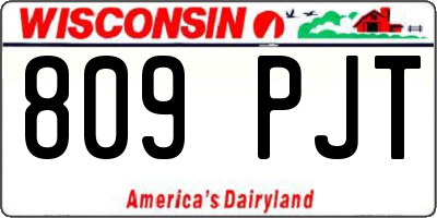 WI license plate 809PJT