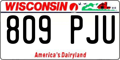 WI license plate 809PJU
