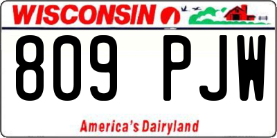 WI license plate 809PJW