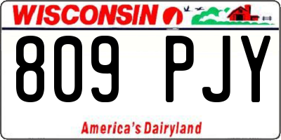 WI license plate 809PJY