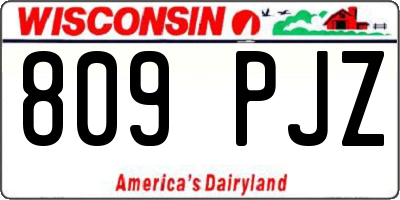 WI license plate 809PJZ