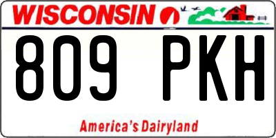 WI license plate 809PKH