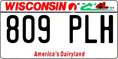 WI license plate 809PLH