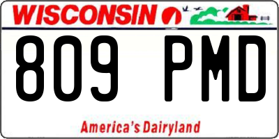WI license plate 809PMD