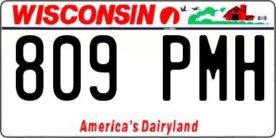 WI license plate 809PMH