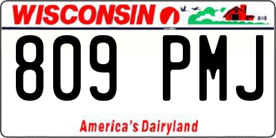 WI license plate 809PMJ