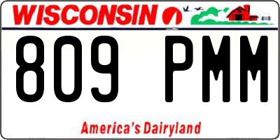 WI license plate 809PMM