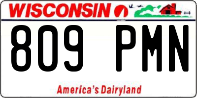 WI license plate 809PMN