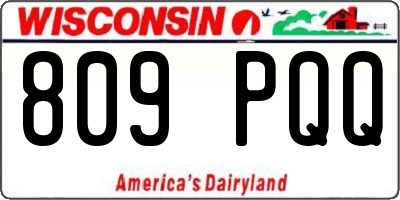 WI license plate 809PQQ