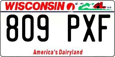 WI license plate 809PXF