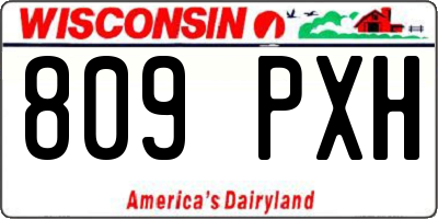 WI license plate 809PXH